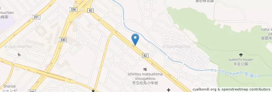 Mapa de ubicacion de 首里末吉郵便局 en اليابان, أوكيناوا, ناها.