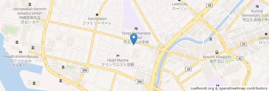 Mapa de ubicacion de 那覇市消防本部西消防署 en Japonya, 沖縄県, 那覇市.
