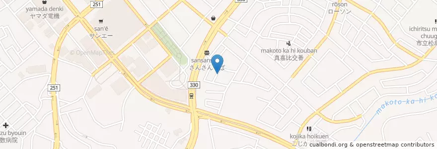 Mapa de ubicacion de 真嘉比郵便局 en ژاپن, 沖縄県, 那覇市.