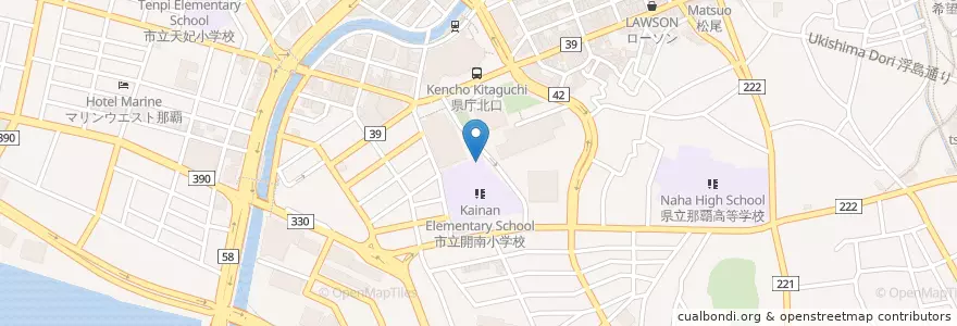 Mapa de ubicacion de 那覇市立開南幼稚園 en اليابان, أوكيناوا, ناها.
