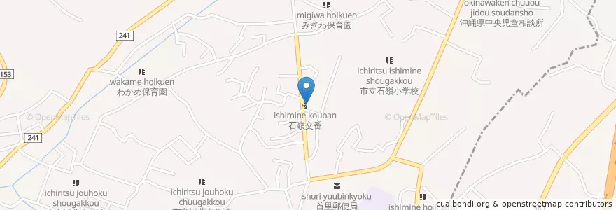 Mapa de ubicacion de 那覇警察署石嶺交番 en Giappone, Prefettura Di Okinawa, 那覇市.