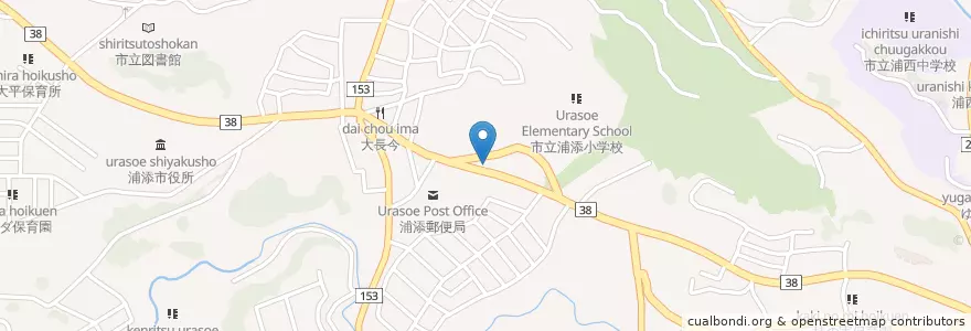 Mapa de ubicacion de 仲間交番 en Jepun, 沖縄県, 浦添市.