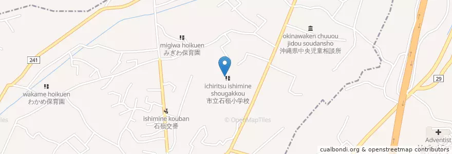 Mapa de ubicacion de 那覇市立石嶺幼稚園 en Japonya, 沖縄県, 那覇市.
