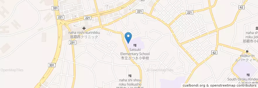 Mapa de ubicacion de 那覇市立さつき幼稚園 en Япония, Окинава, Наха.