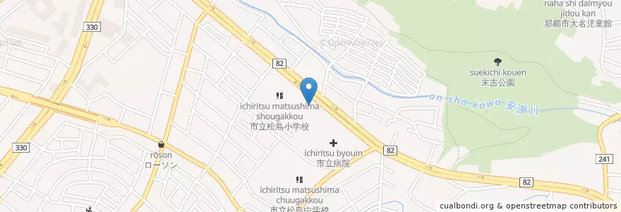 Mapa de ubicacion de 那覇市立松島幼稚園 en اليابان, أوكيناوا, ناها.