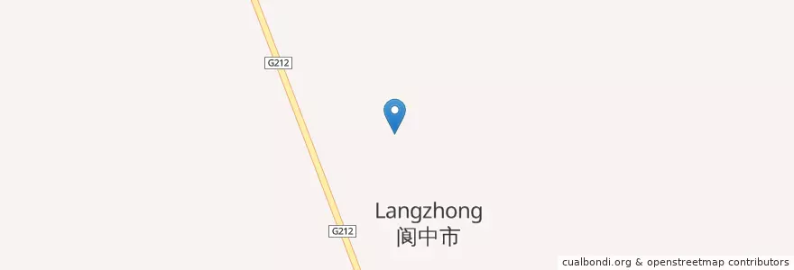 Mapa de ubicacion de Baoning Subdistrict en China, Sichuan, Nanchong City, Langzhong City, Baoning Subdistrict.