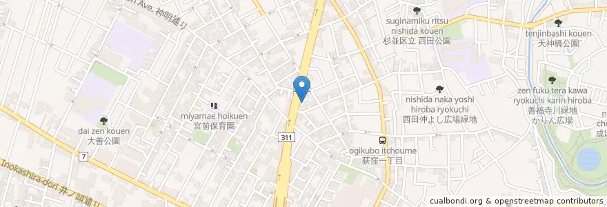 Mapa de ubicacion de ENEOS en 日本, 東京都, 杉並区.