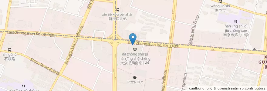 Mapa de ubicacion de 麦当劳 en China, Jiangsu, Nanquim.