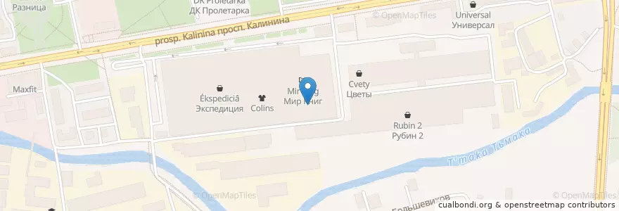 Mapa de ubicacion de Silver Cinema en Russland, Föderationskreis Zentralrussland, Oblast Twer, Городской Округ Тверь, Калининский Район.