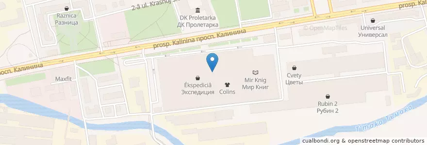 Mapa de ubicacion de Moncafe en Russland, Föderationskreis Zentralrussland, Oblast Twer, Городской Округ Тверь, Калининский Район.