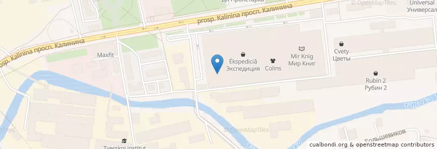 Mapa de ubicacion de Фишка en Rússia, Distrito Federal Central, Тверская Область, Городской Округ Тверь, Калининский Район.