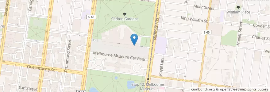 Mapa de ubicacion de Museum Cafe en Australie, Victoria.