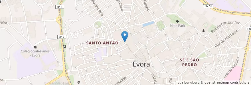 Mapa de ubicacion de Farmácia Ferro en ポルトガル, Alentejo, Alentejo Central, Évora, Évora, Bacelo E Senhora Da Saúde, Évora.