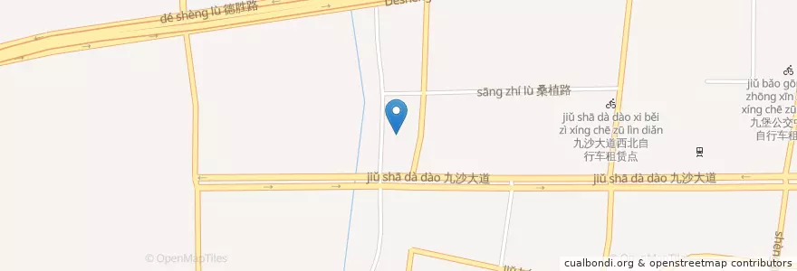 Mapa de ubicacion de 九堡街道 en China, Zhejiang, 杭州市, 江干区, 九堡街道.