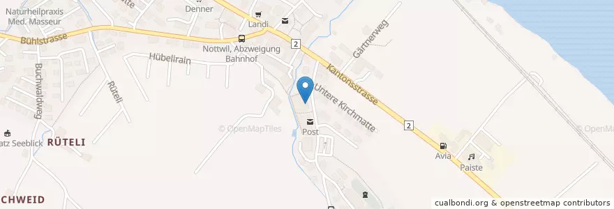Mapa de ubicacion de Gemeindeverwaltung Nottwil en Schweiz/Suisse/Svizzera/Svizra, Luzern, Nottwil.