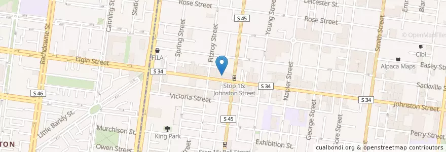 Mapa de ubicacion de NAB ATM en Avustralya, Victoria, City Of Yarra.