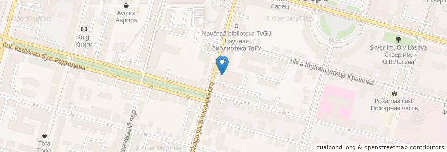 Mapa de ubicacion de Открытие en Russie, District Fédéral Central, Oblast De Tver, Городской Округ Тверь, Калининский Район.