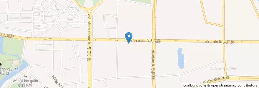 Mapa de ubicacion de 中市街道 en الصين, آنهوي, لوان, 六安市区, 金安区 (Jin'an), 中市街道.