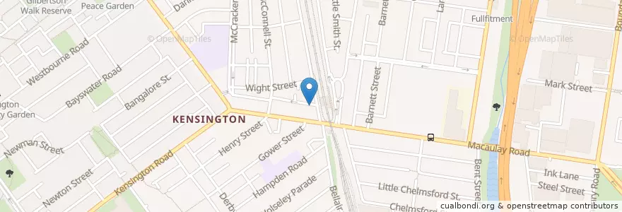 Mapa de ubicacion de Spinifex en オーストラリア, ビクトリア, City Of Melbourne.