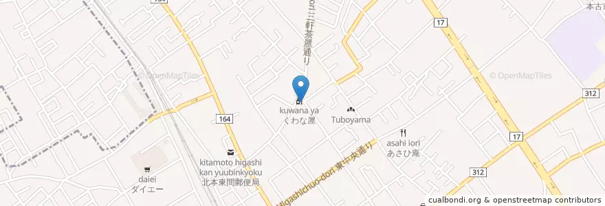 Mapa de ubicacion de トーエイドウ薬局 en 日本, 埼玉県, 北本市.