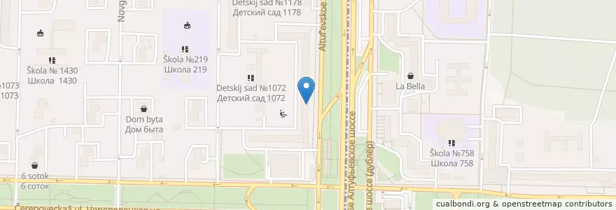 Mapa de ubicacion de Нуклеомед en Россия, Центральный Федеральный Округ, Москва, Северо-Восточный Административный Округ, Район Лианозово.