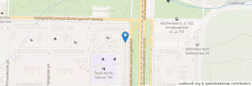 Mapa de ubicacion de Детская библиотека №51 en Rusland, Centraal Federaal District, Moskou, Северо-Восточный Административный Округ, Район Лианозово.