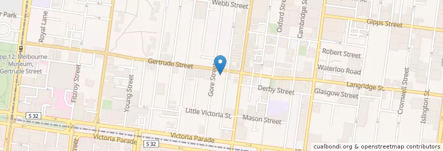 Mapa de ubicacion de Ladro en Austrália, Victoria, City Of Yarra.