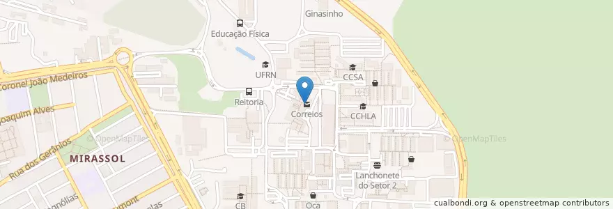 Mapa de ubicacion de Banco do Brasil en البَرَازِيل, المنطقة الشمالية الشرقية, ريو غراندي دو نورتي, Região Geográfica Intermediária De Natal, Microrregião De Natal, ناتال.