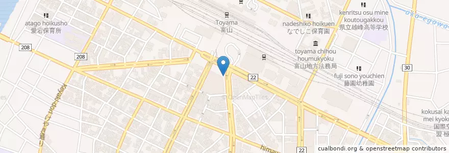 Mapa de ubicacion de シクロシティ　ステーションNo4 en Jepun, 富山県, 富山市.