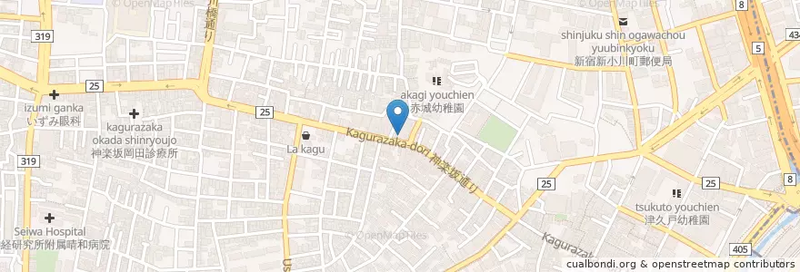 Mapa de ubicacion de さわやか信用金庫 en Japan, Tokio, 新宿区.