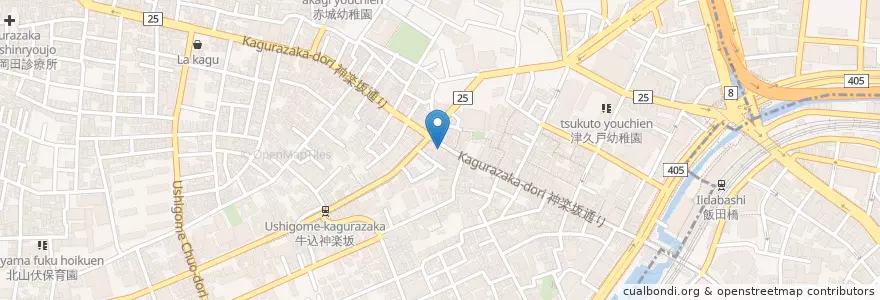 Mapa de ubicacion de くすりの福太郎 en Japão, Tóquio, 新宿区.