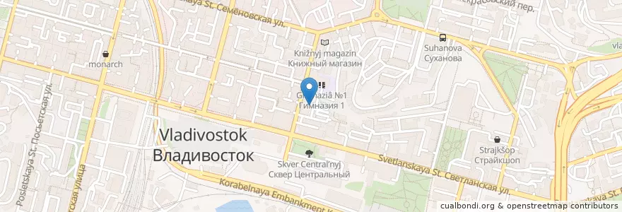 Mapa de ubicacion de Сбербанк en روسيا, Дальневосточный Федеральный Округ, بريمورسكي كراي, Владивостокский Городской Округ.