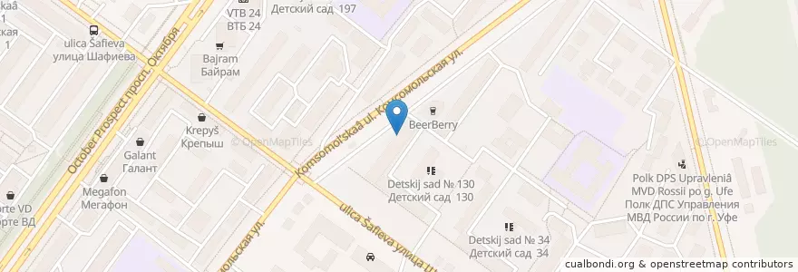 Mapa de ubicacion de Центральная городская библиотека en روسيا, Приволжский Федеральный Округ, باشقورستان, Городской Округ Уфа.