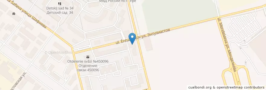 Mapa de ubicacion de ВЭГУ en 러시아, Приволжский Федеральный Округ, Башкортостан, Городской Округ Уфа.