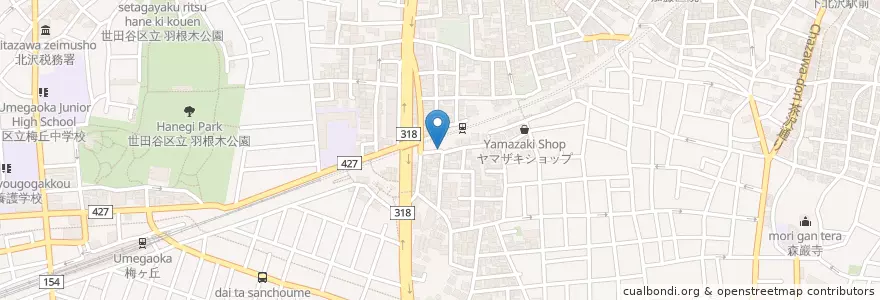 Mapa de ubicacion de 郵便ポスト en ژاپن, 東京都, 世田谷区.