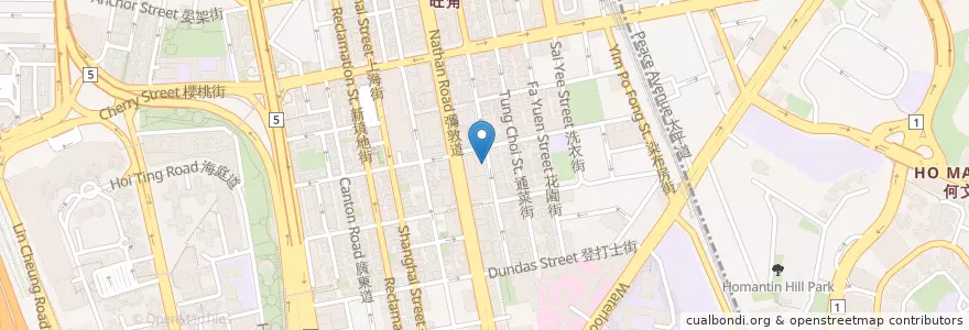 Mapa de ubicacion de McCafe en 中国, 広東省, 香港, 九龍, 新界, 油尖旺區 Yau Tsim Mong District.