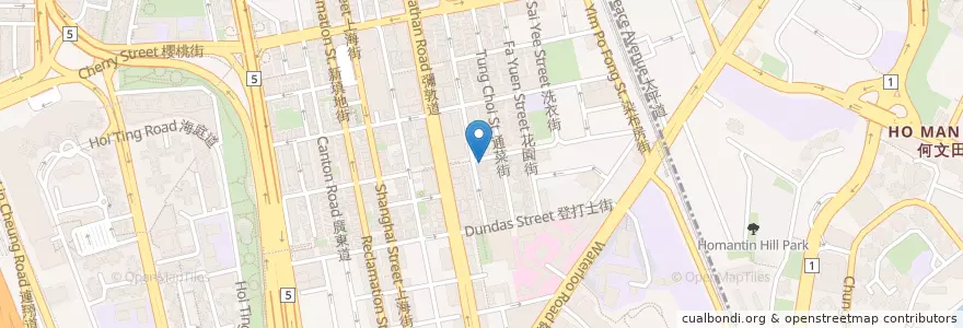 Mapa de ubicacion de 必勝客 Pizza Hut en Cina, Guangdong, Hong Kong, Kowloon, Nuovi Territori, 油尖旺區 Yau Tsim Mong District.