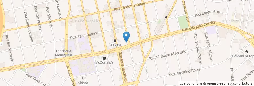 Mapa de ubicacion de Buffet Baldo Restaurante en ブラジル, 南部地域, リオグランデ・ド・スル, Região Metropolitana De Porto Alegre, Região Geográfica Intermediária De Porto Alegre, Região Geográfica Imediata De Novo Hamburgo - São Leopoldo, São Leopoldo.