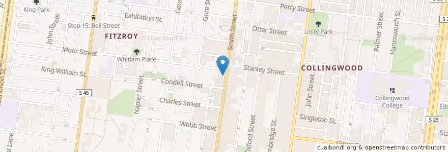 Mapa de ubicacion de GreenShareCar - Smith Street, Collingwood en استرالیا, Victoria, City Of Yarra.
