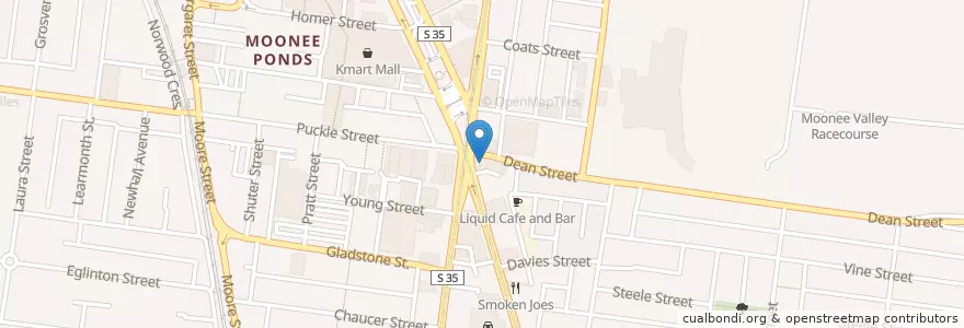 Mapa de ubicacion de The Junction Club en Australia, Victoria, City Of Moonee Valley.