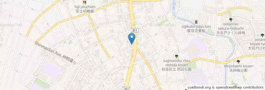Mapa de ubicacion de 張内科クリニック en Jepun, 東京都, 杉並区.