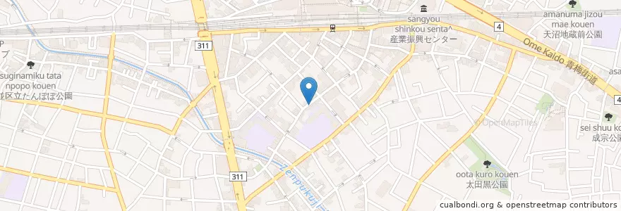 Mapa de ubicacion de 金寿司 en Япония, Токио, Сугинами.