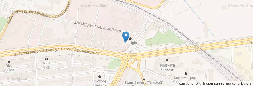 Mapa de ubicacion de KFC en Rússia, Distrito Federal Central, Москва, Юго-Восточный Административный Округ.