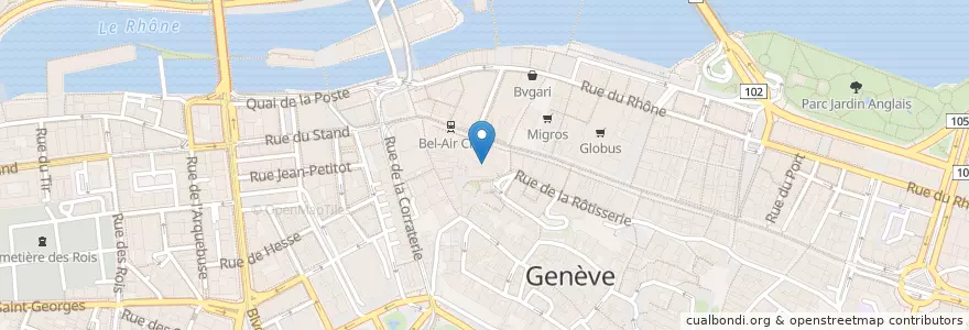 Mapa de ubicacion de Brasserie Lipp en Suíça, Genève, Genève, Genebra.