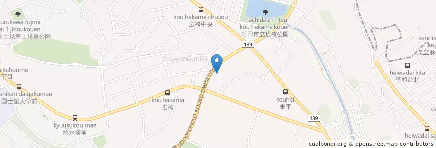Mapa de ubicacion de 鶴川第2診療所 en Japan, 東京都, 町田市.