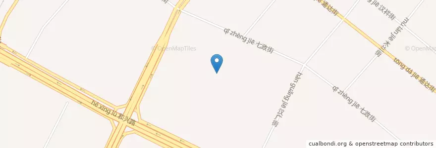 Mapa de ubicacion de 七政街道办事处 en China, Heilongjiang, 南岗区, 七政街道办事处.