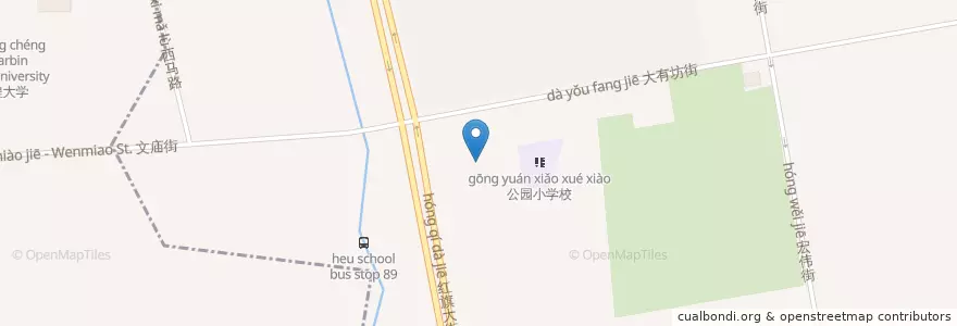 Mapa de ubicacion de 大有坊街道 en 中国, 黒竜江省, 道外区, 大有坊街道.