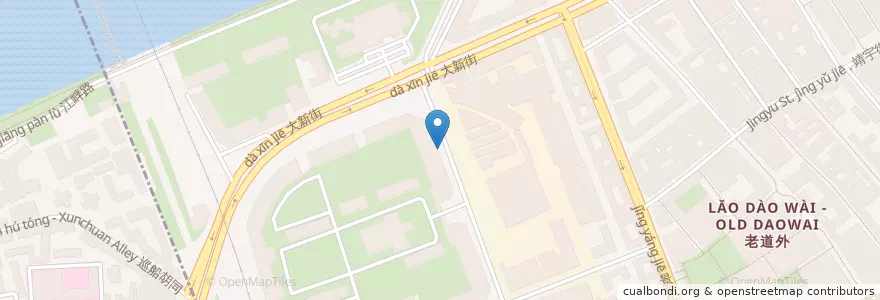 Mapa de ubicacion de 胜利街道办事处 en الصين, هيلونغجيانغ, 道外区, 胜利街道办事处.
