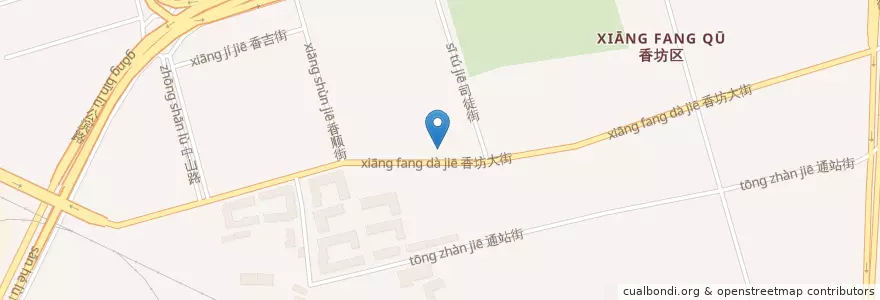 Mapa de ubicacion de 香坊大街街道 en 中国, 黑龙江省, 香坊区, 香坊大街街道.