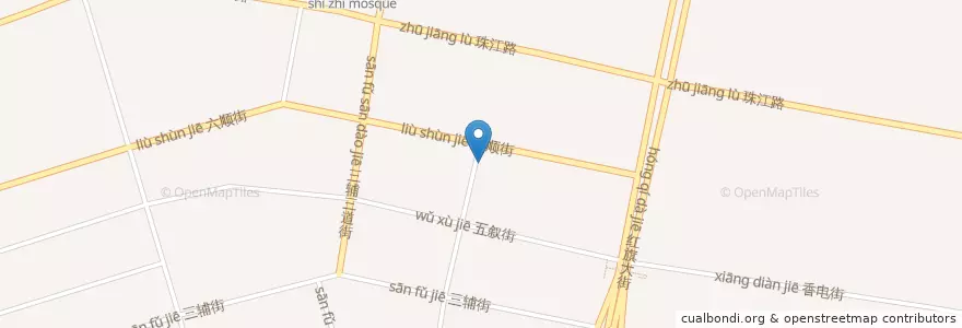 Mapa de ubicacion de 红旗街道 en China, Heilongjiang, 香坊区, 红旗街道.